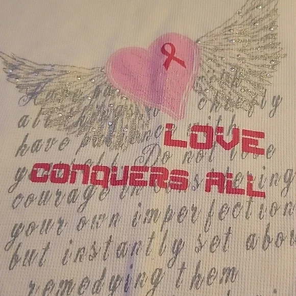 Ladies light pink breast cancer top - Picture 2 of 3